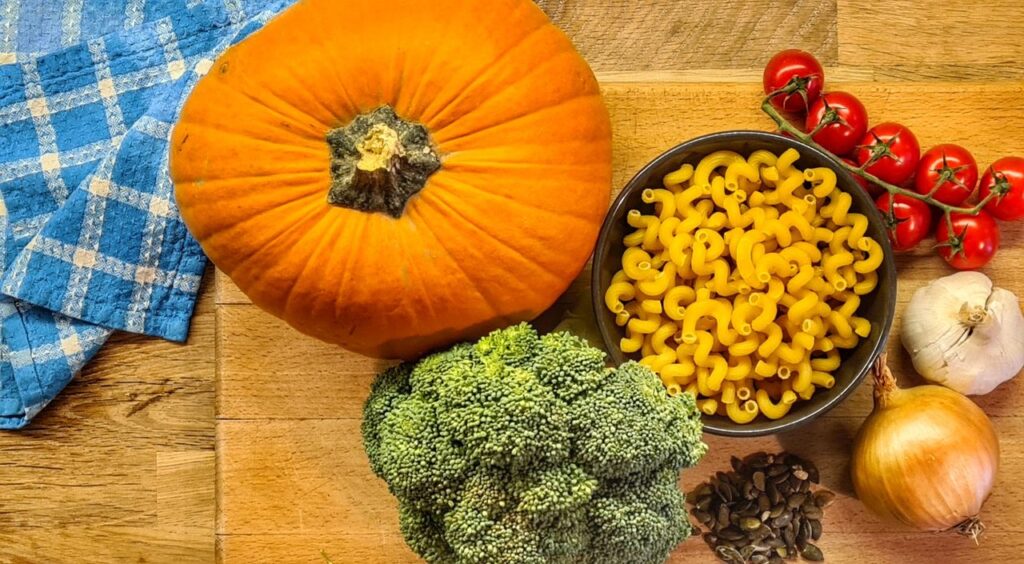 pumpkin pasta - ingredients