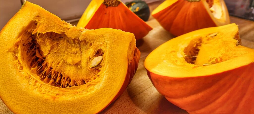 pumpkin pasta - pumpkin cut