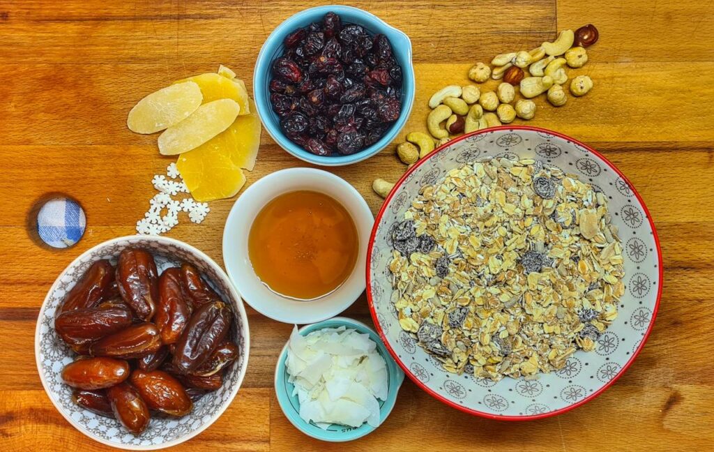 musli tycinky - suroviny