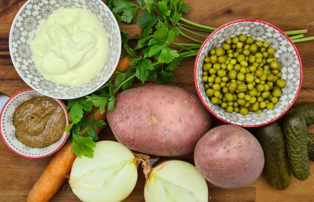Potato salad - ingredients