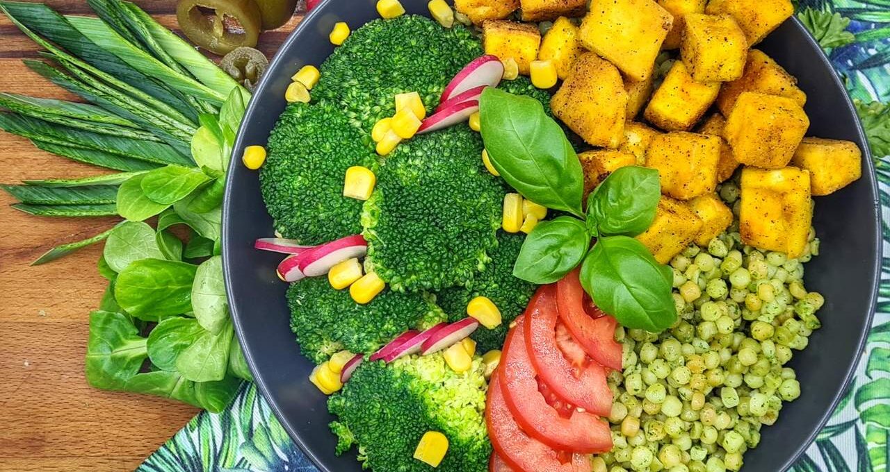 Rainbow bowl full of vitamins