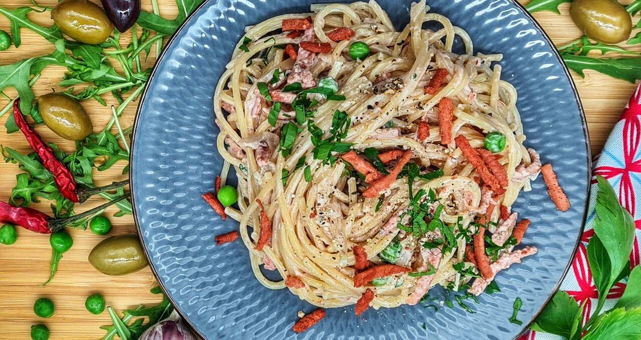 Perfectly vegan spaghetti carbonara